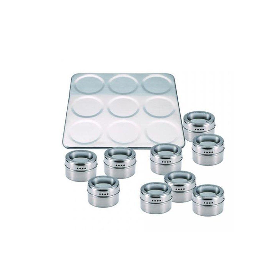  ESPECIEROS MASTER PRO 9 PIEZAS ACERO INOXIDABLE-2