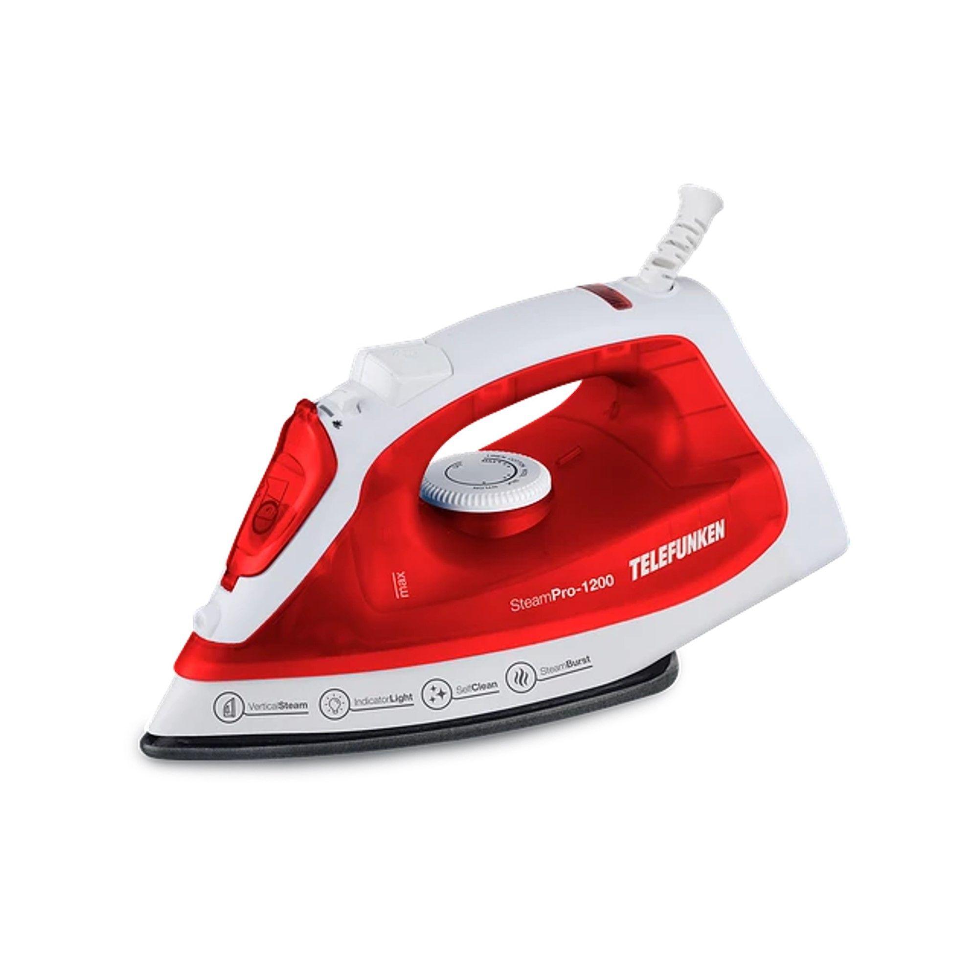 Plancha a Vapor Cl sica SteamPro 1200w Roja-0