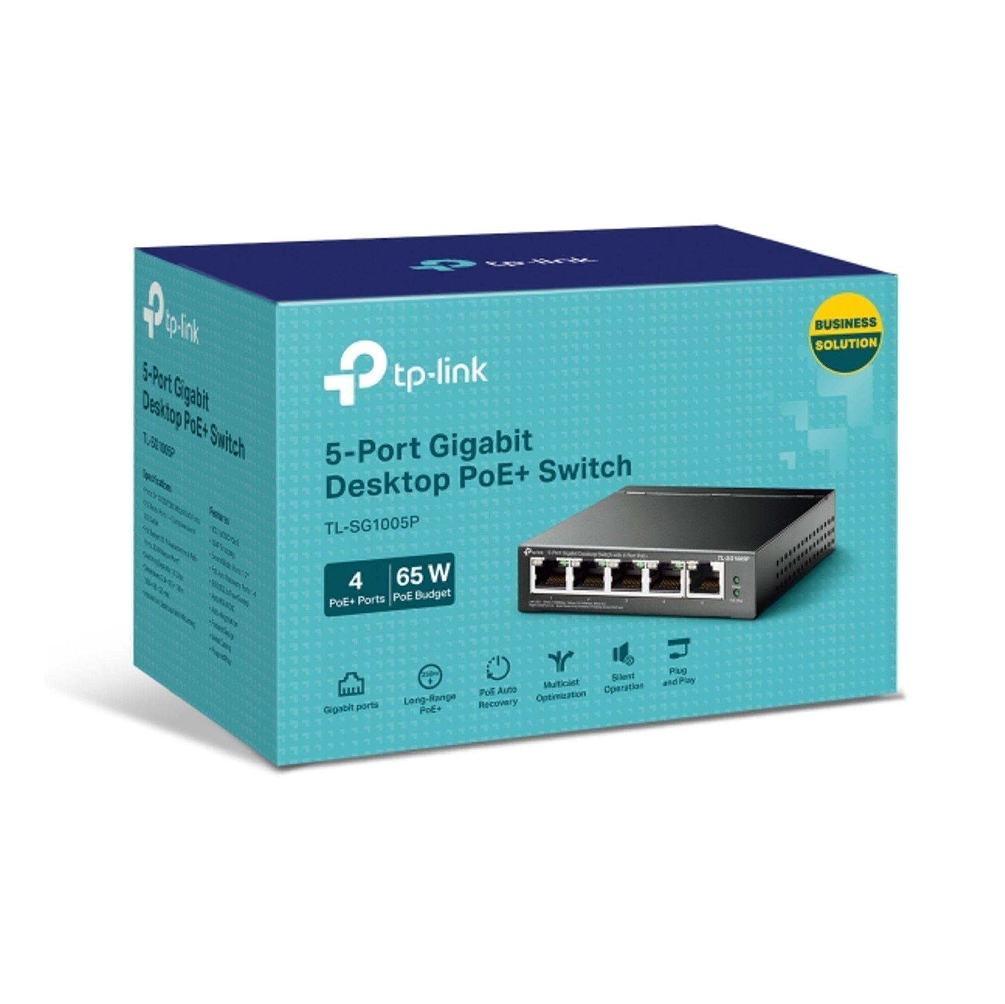 Conmutador de Escritorio Gigabit de 5 puertos con PoE de 4 puertos-2