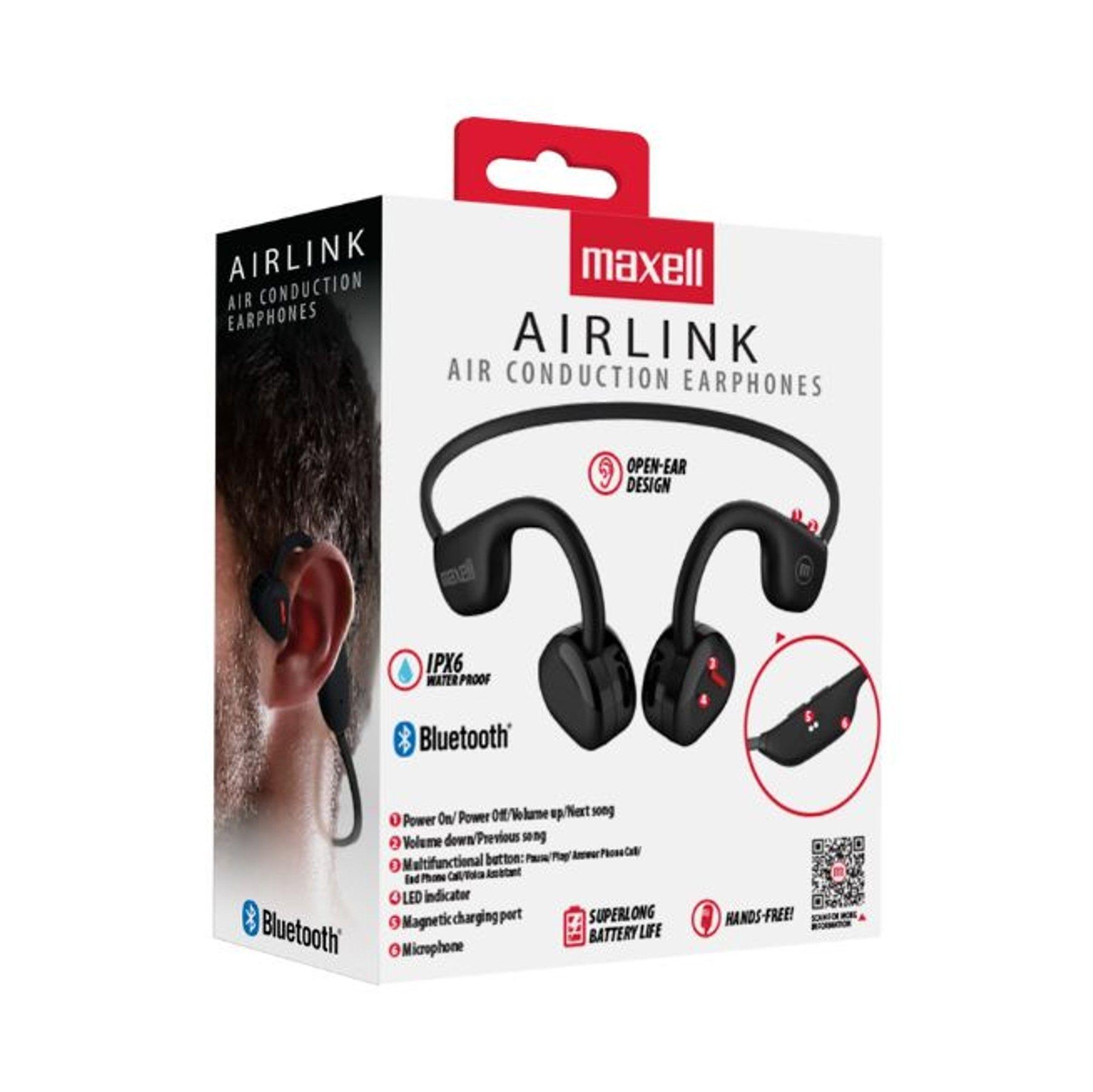 Audifonos Inalambricos Deportivos Maxell Airlink Negro-2