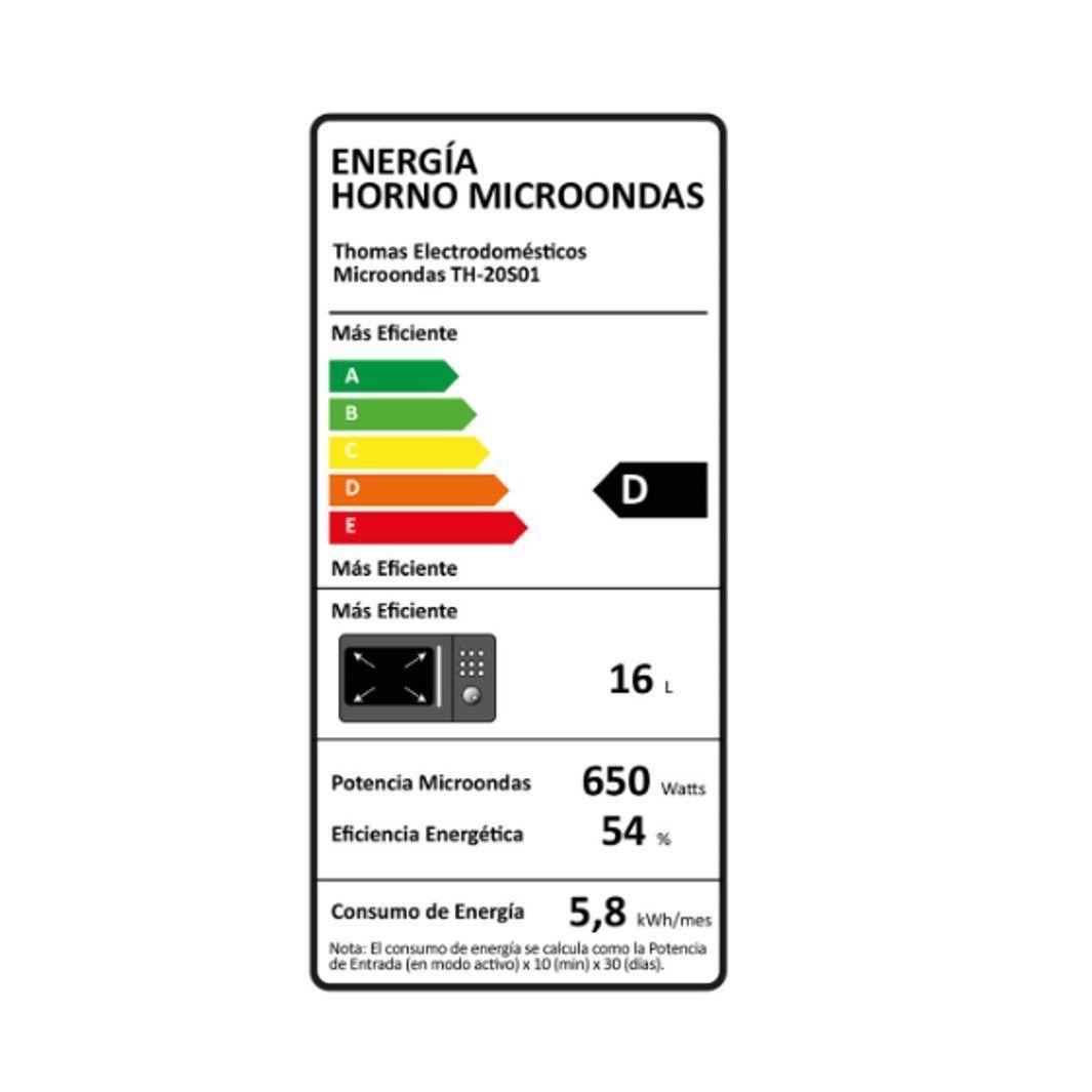 MICROONDAS 20 LITROS 800W THOMAS-4