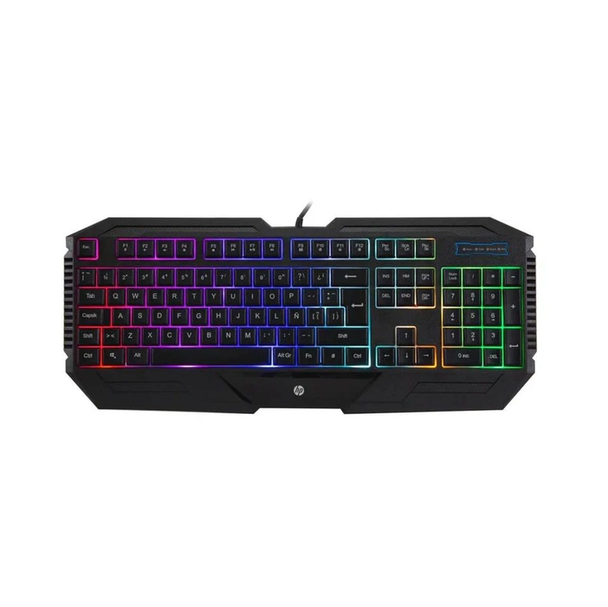 Teclado Gamer Al mbrico HP Luces RGB-1