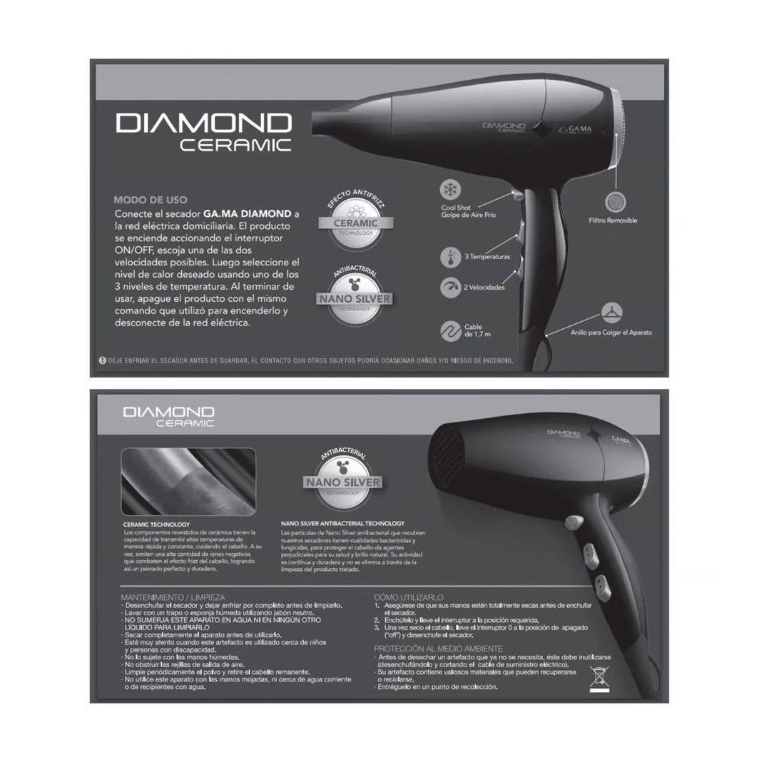 SECADOR DE CABELLO DIAMOND CERAMIC STD 2300W-4