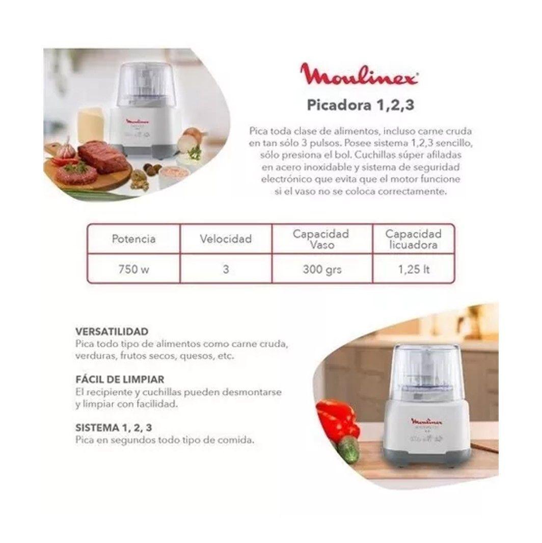 Picadora Moulinex Turbo Multifuncional 750W Moulinex 1 2 3-2