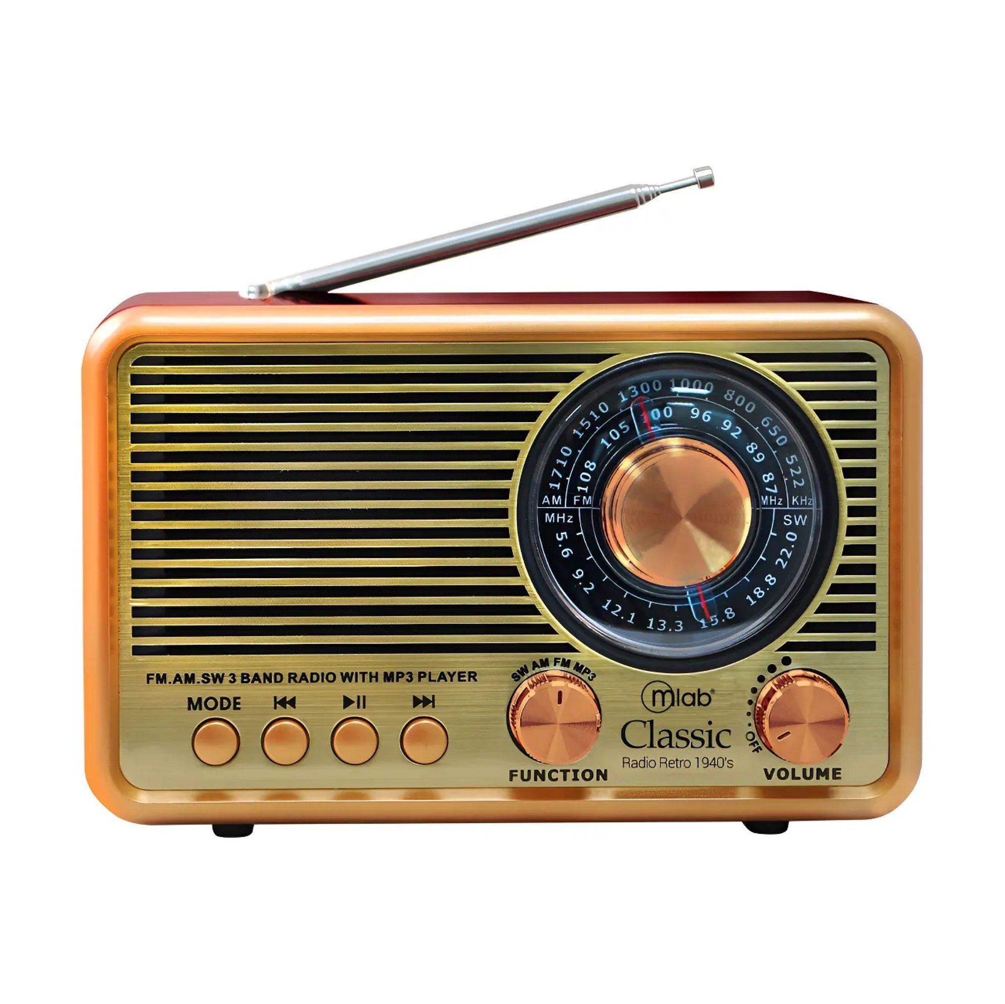 Radio Retro Cl sico Recargable Bluetooth Microlab-0
