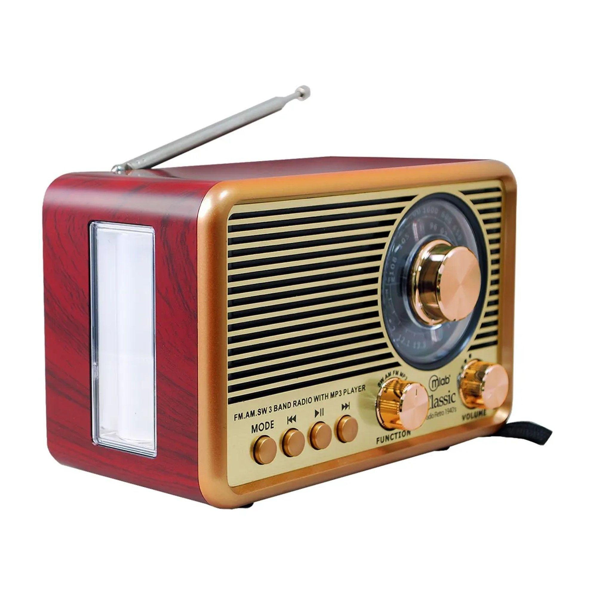 Radio Retro Cl sico Recargable Bluetooth Microlab-1