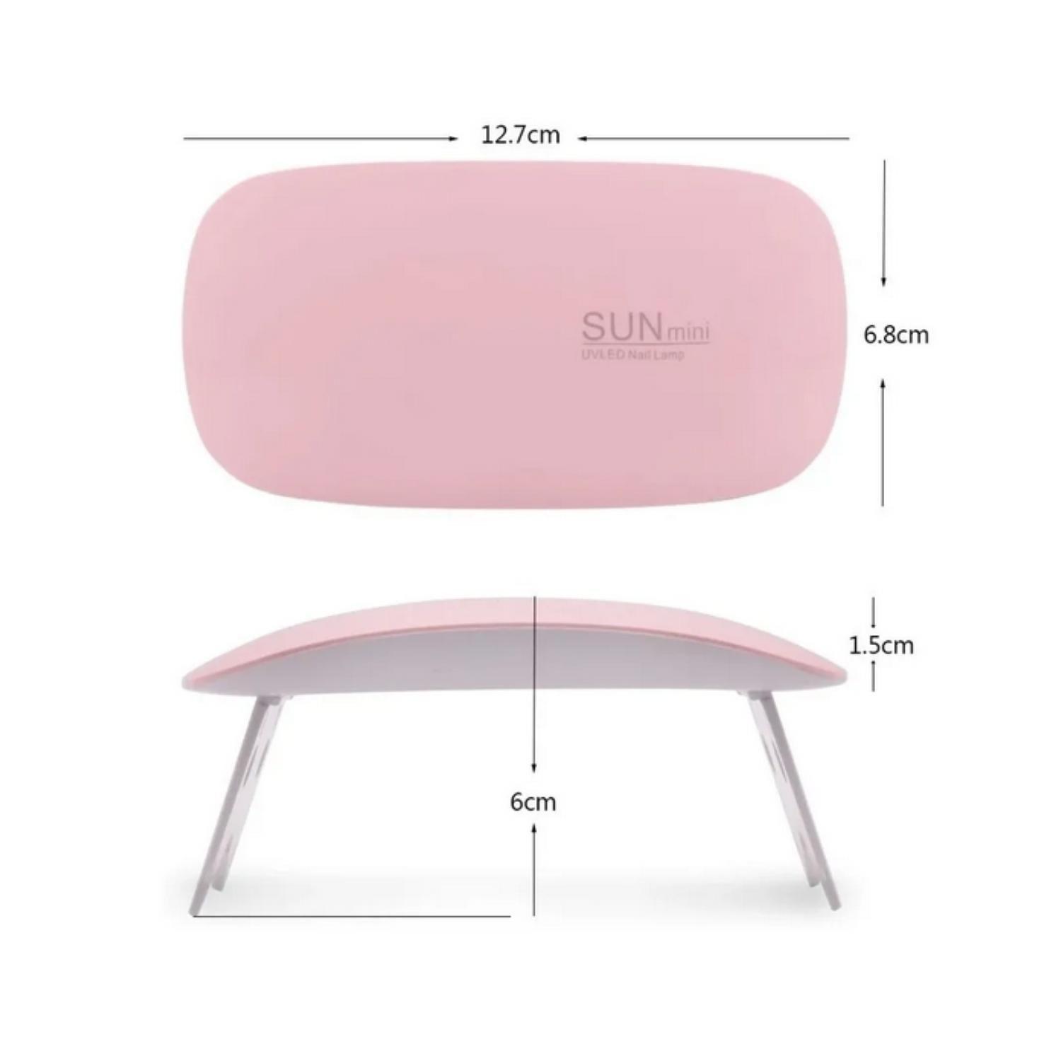 Sun Mini Lampara Uv Nail Uñas Led Manicure Manicure 6 W Blanco-2