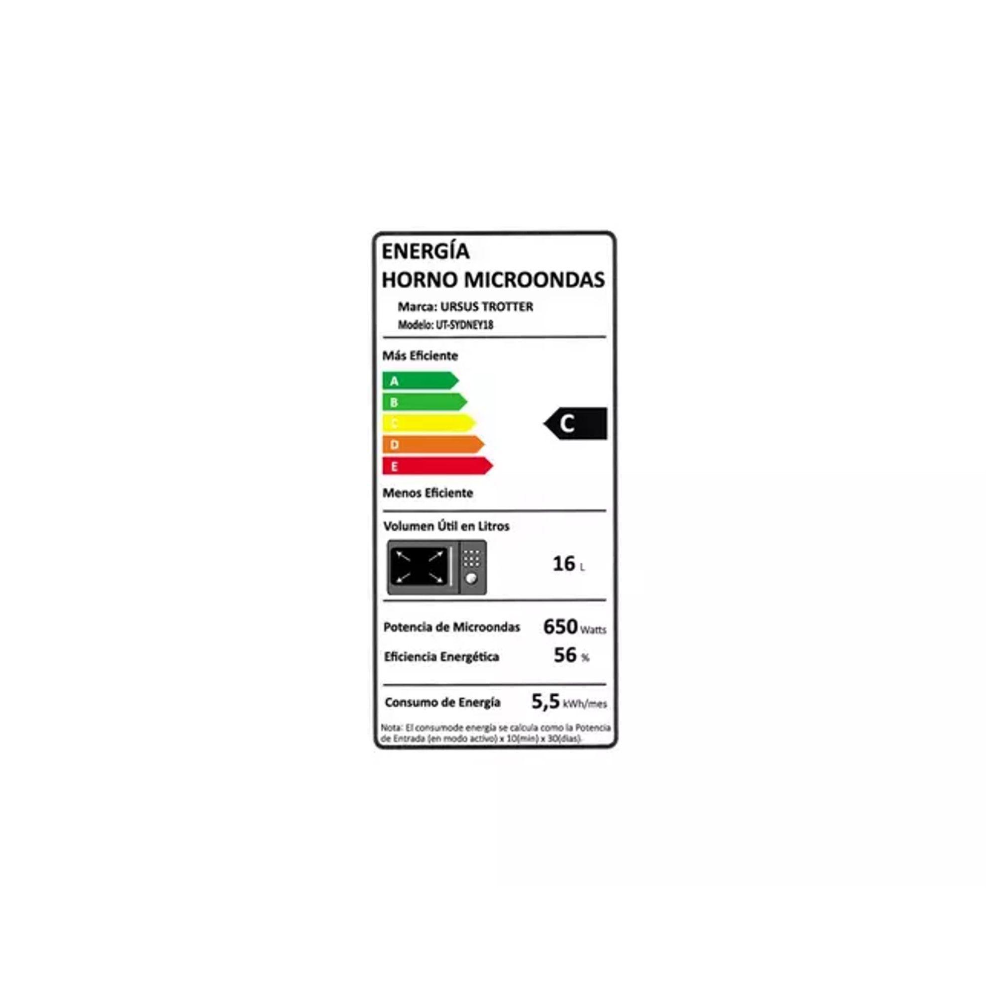 Microondas Ursus Trotter 650w 18 Litros-3