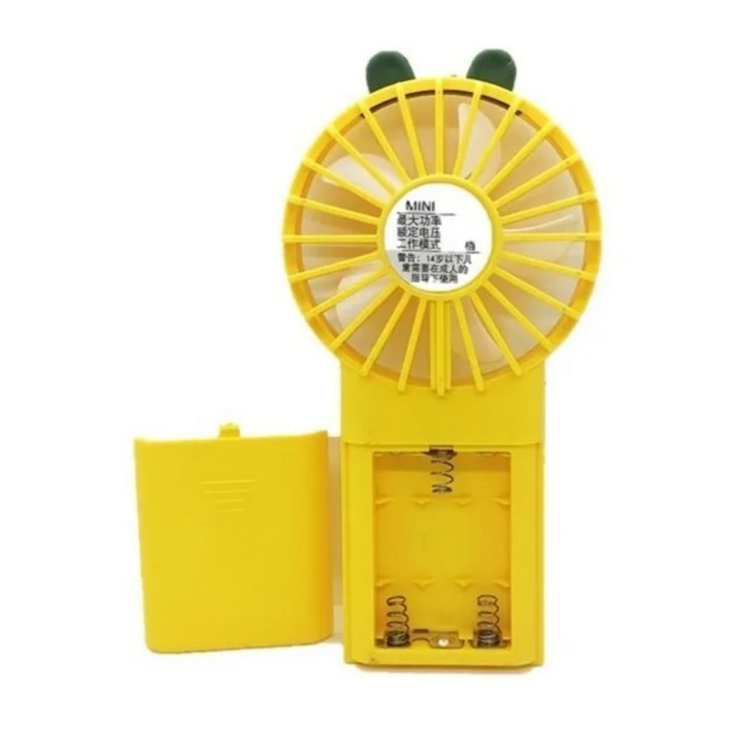 Mini Ventilador De Mano Portatil Usb Recargable Cute Fan Amarillo-1