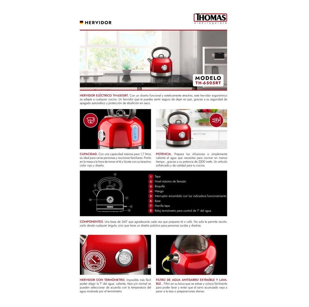 HERVIDOR ELECTRICO THOMAS TH 6505RT 2200W-3