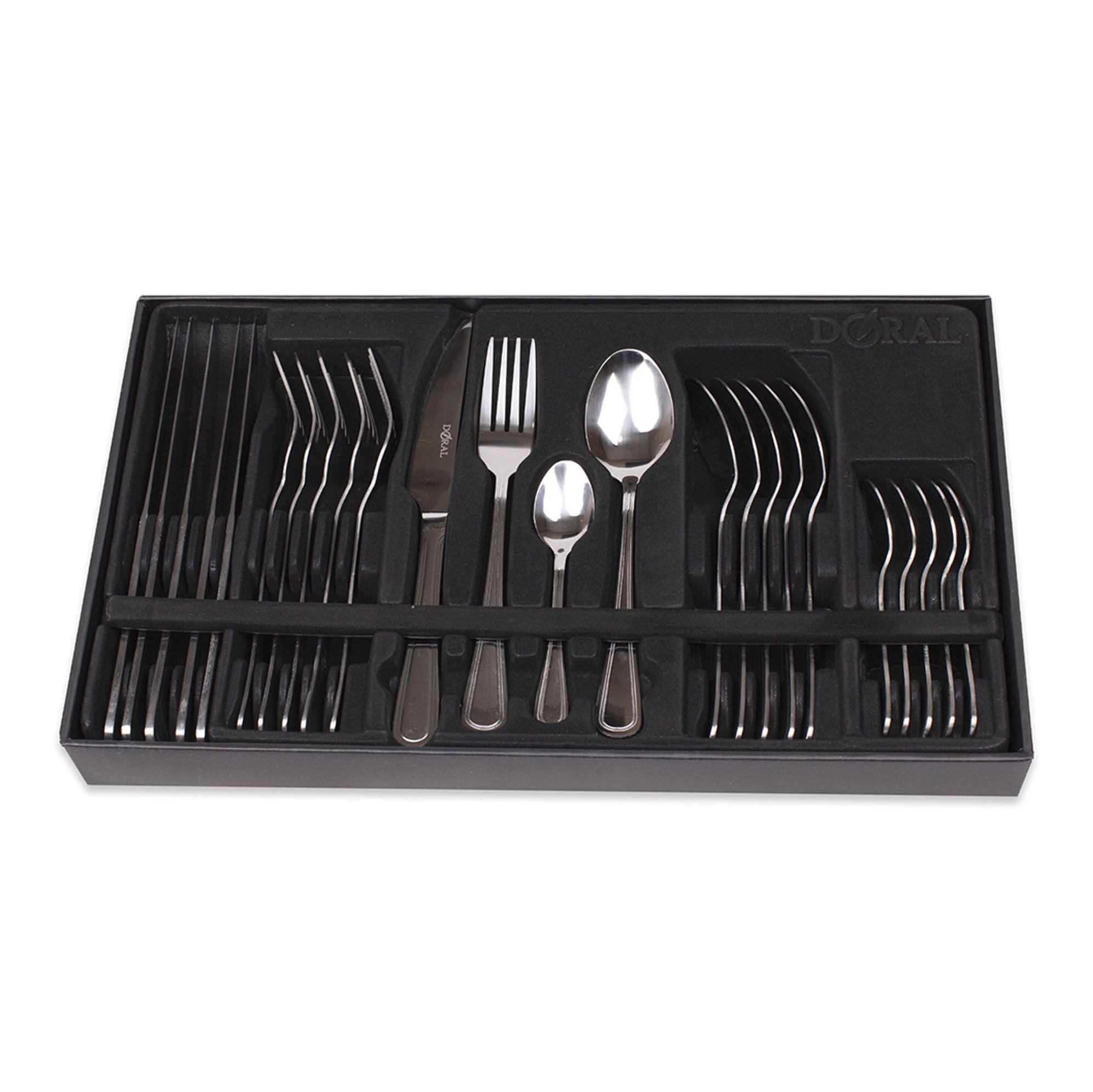 JUEGO DE CUCHILLOS LINEA PRAGA 24 PIEZAS DORAL-0