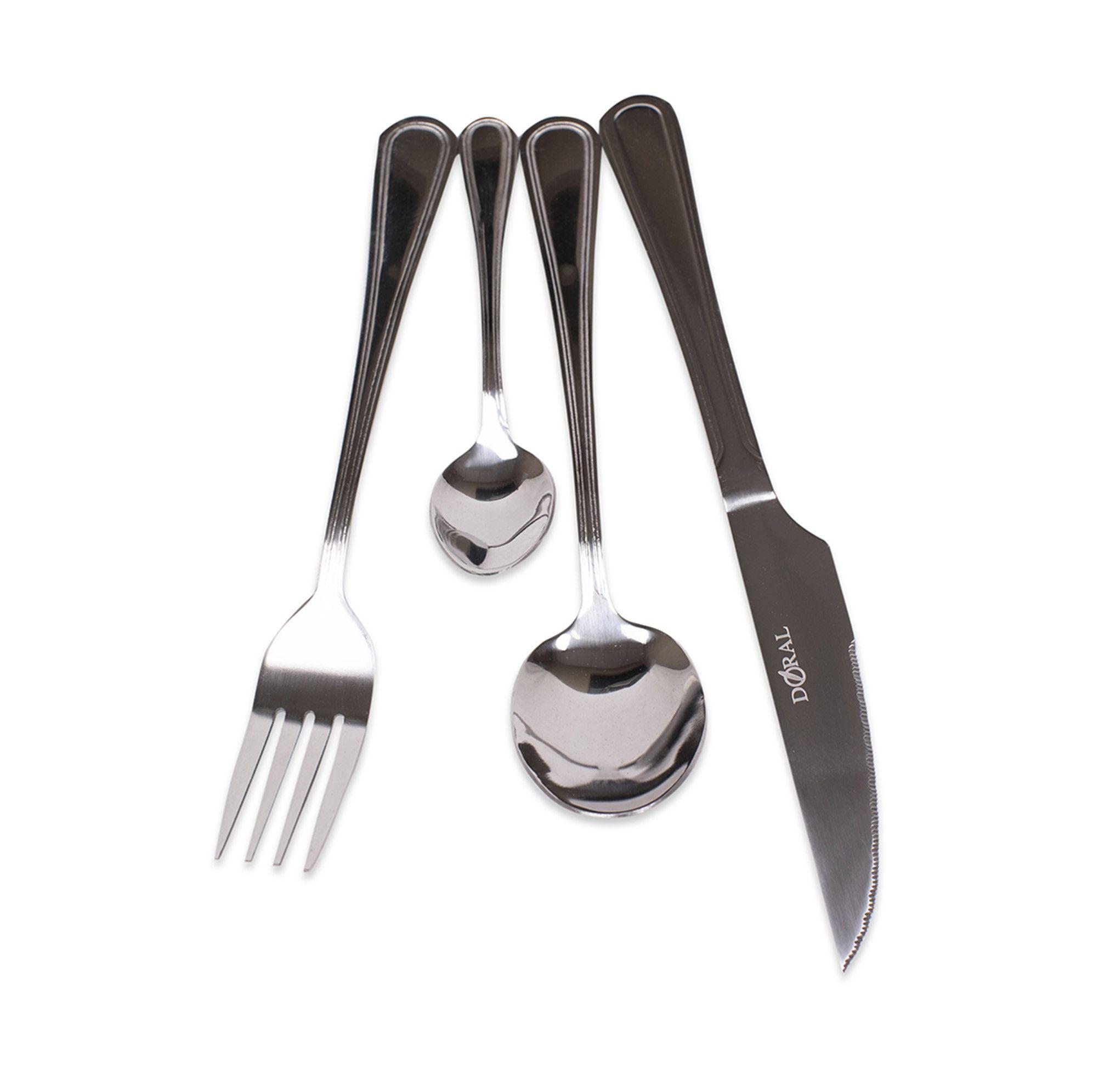 JUEGO DE CUCHILLOS LINEA PRAGA 24 PIEZAS DORAL-1