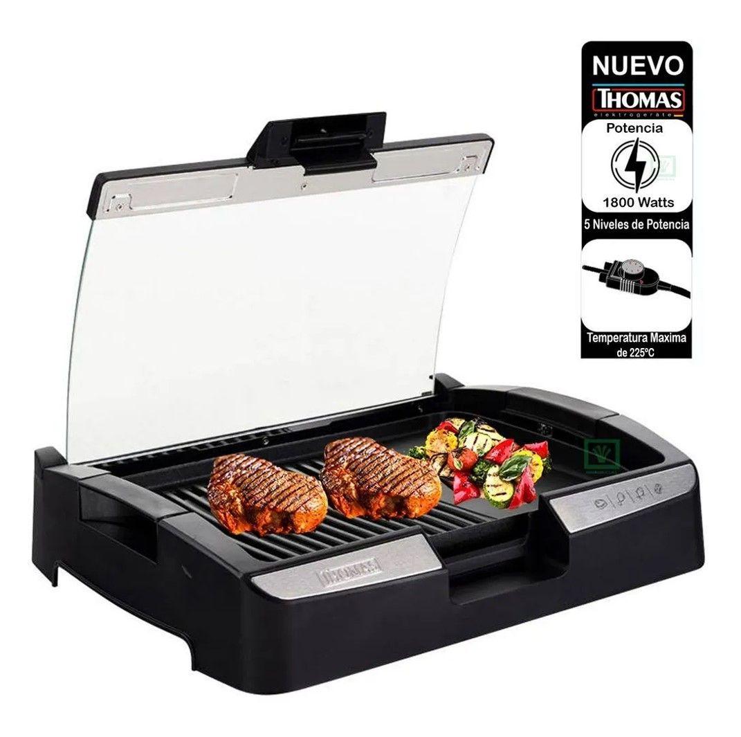 Parrilla El ctrica Con Tapa de Vidrio 1800W Thomas-4