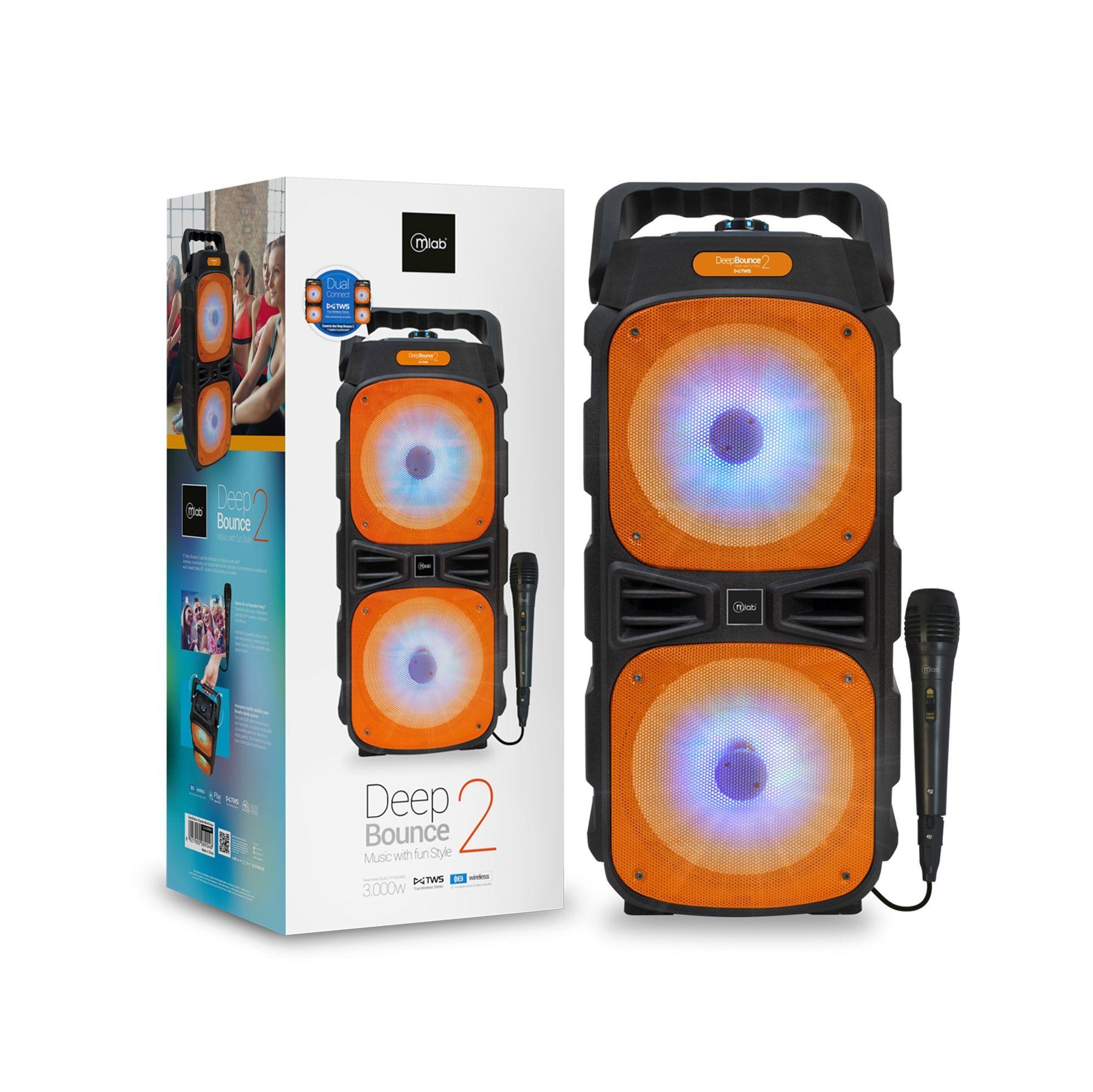 Parlante Port til Bluetooth Deep Bounce 2 Naranjo-2