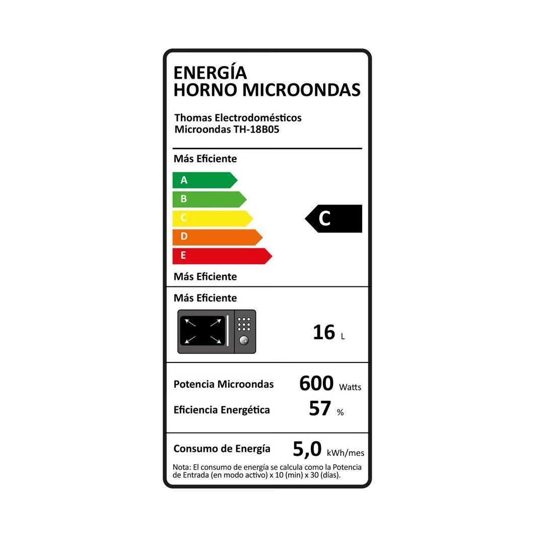 MICROONDAS THOMAS 18 LITROS CAPACIDAD 700W-5