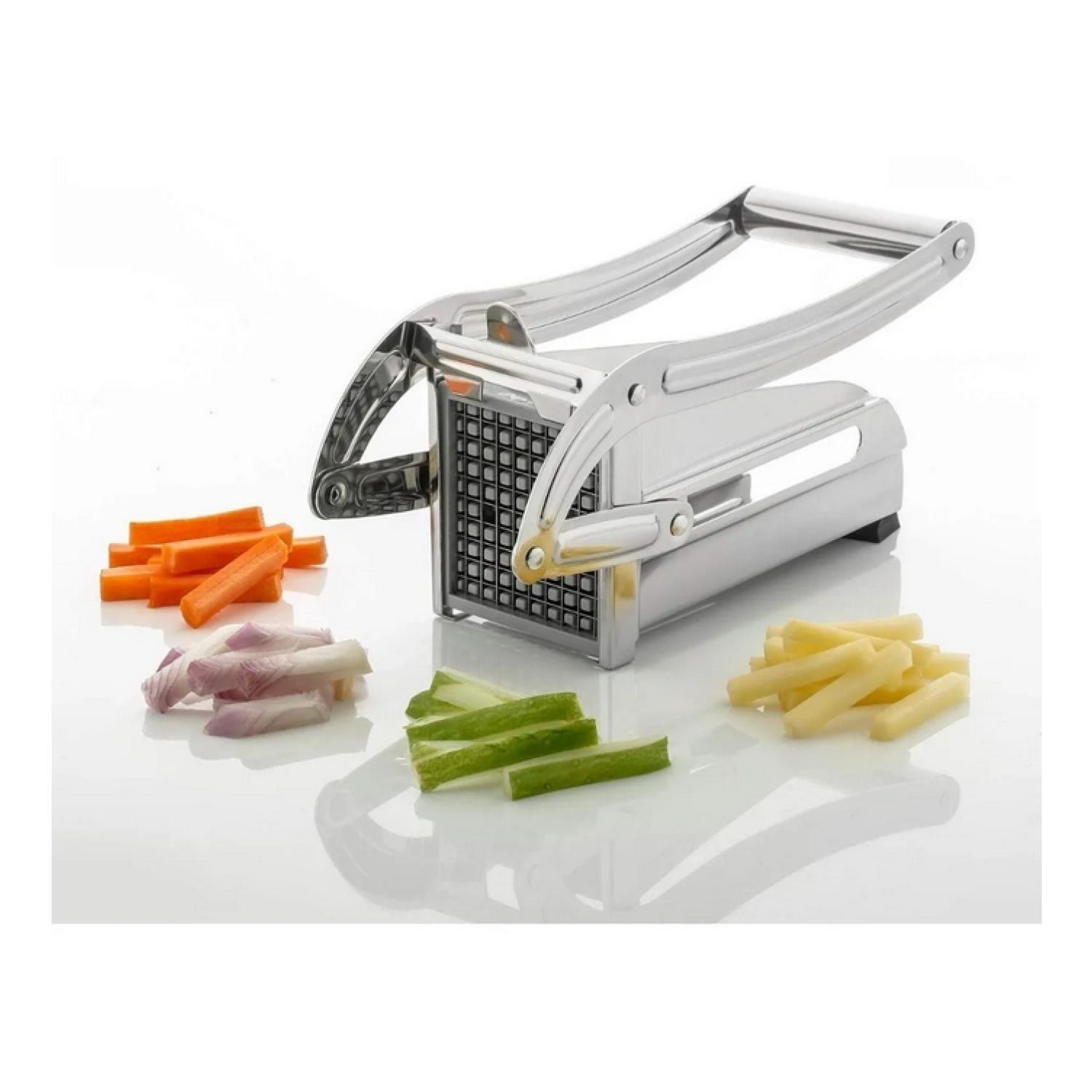 Prensa Papas Frutas Y Verduras Cortador Gris-3