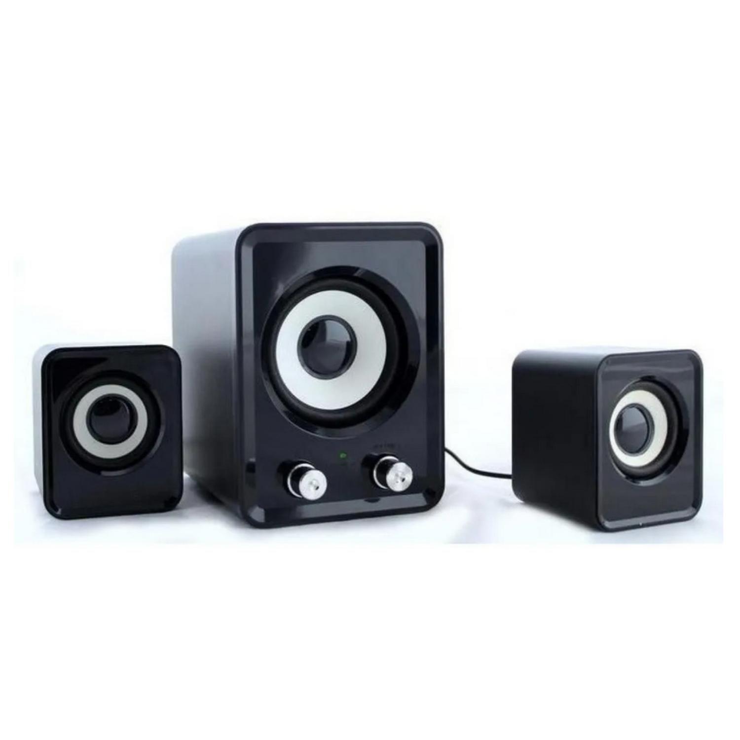 Parlantes 2.1 Pc 10w Subwo 10w Salida 3.5mm Pc Escritorio Negro-2