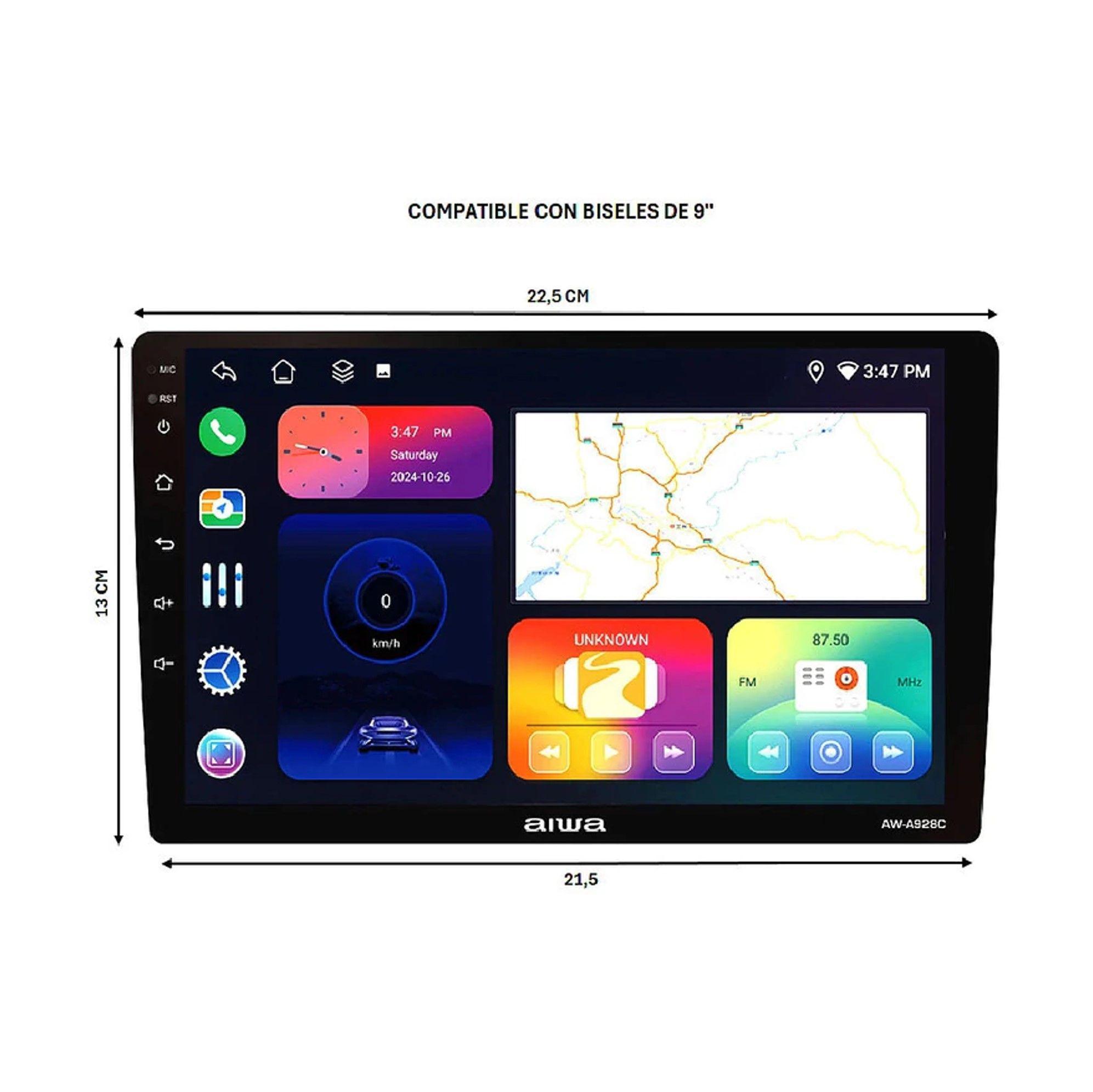 Radio Auto Android 2 Din Hd 9 Pulgadas Aiwa 4gb Ram Wifi-2