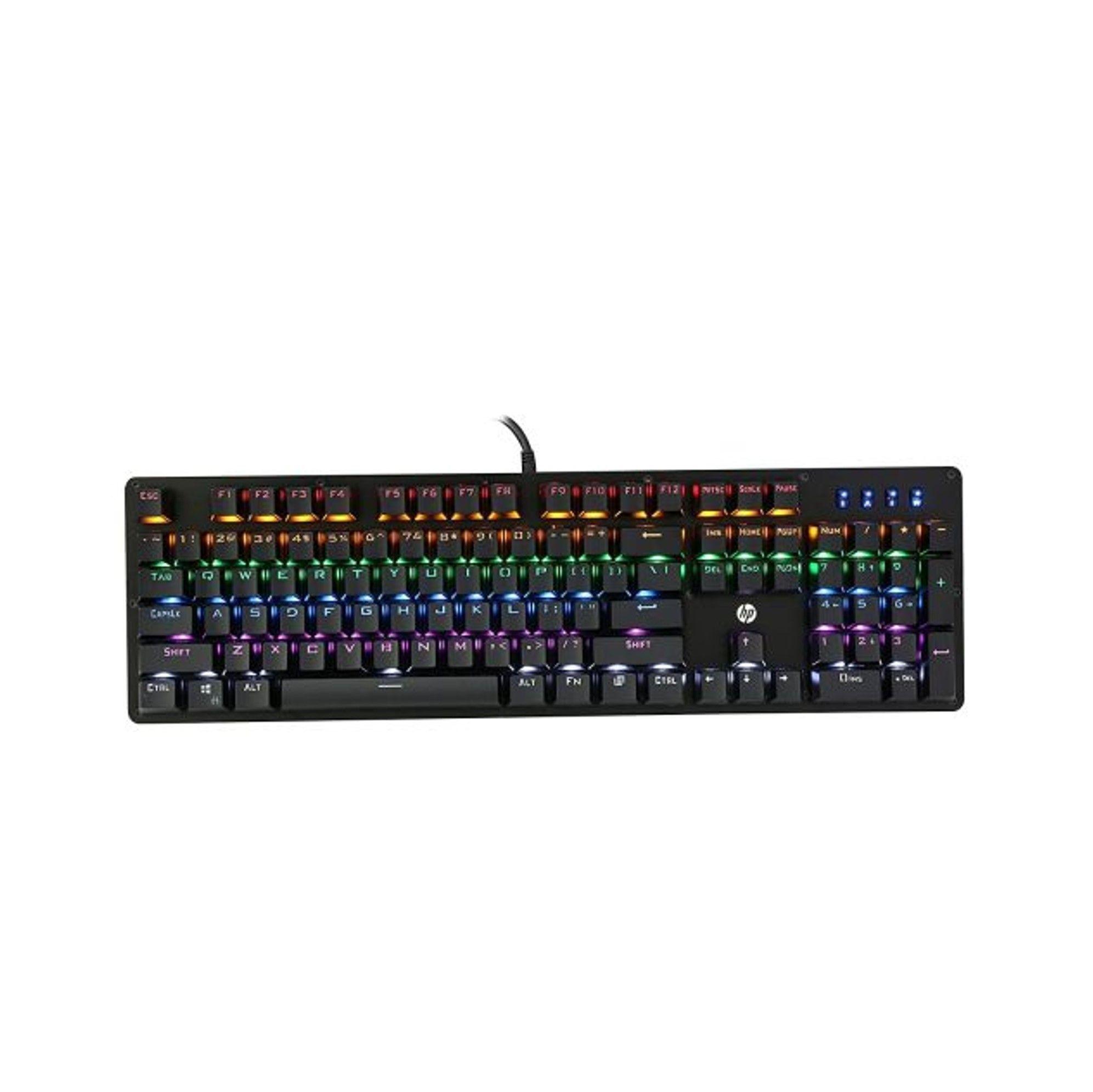 Teclado Gamer Mec nico Al mbrico HP RGB GK100-0