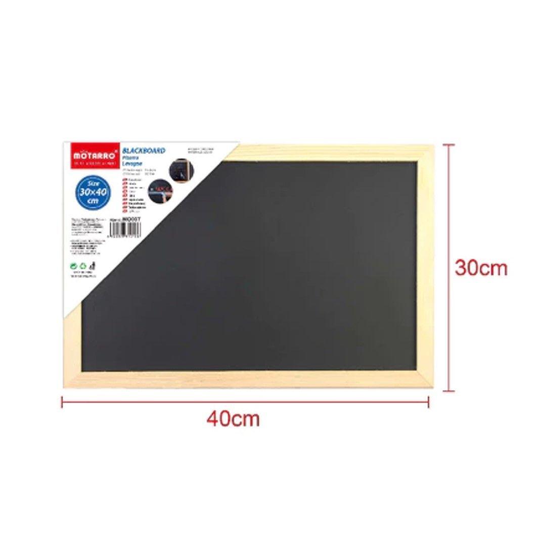 PIZARRA DE MADERA COLOR NEGRO 30 x 40 cm-2