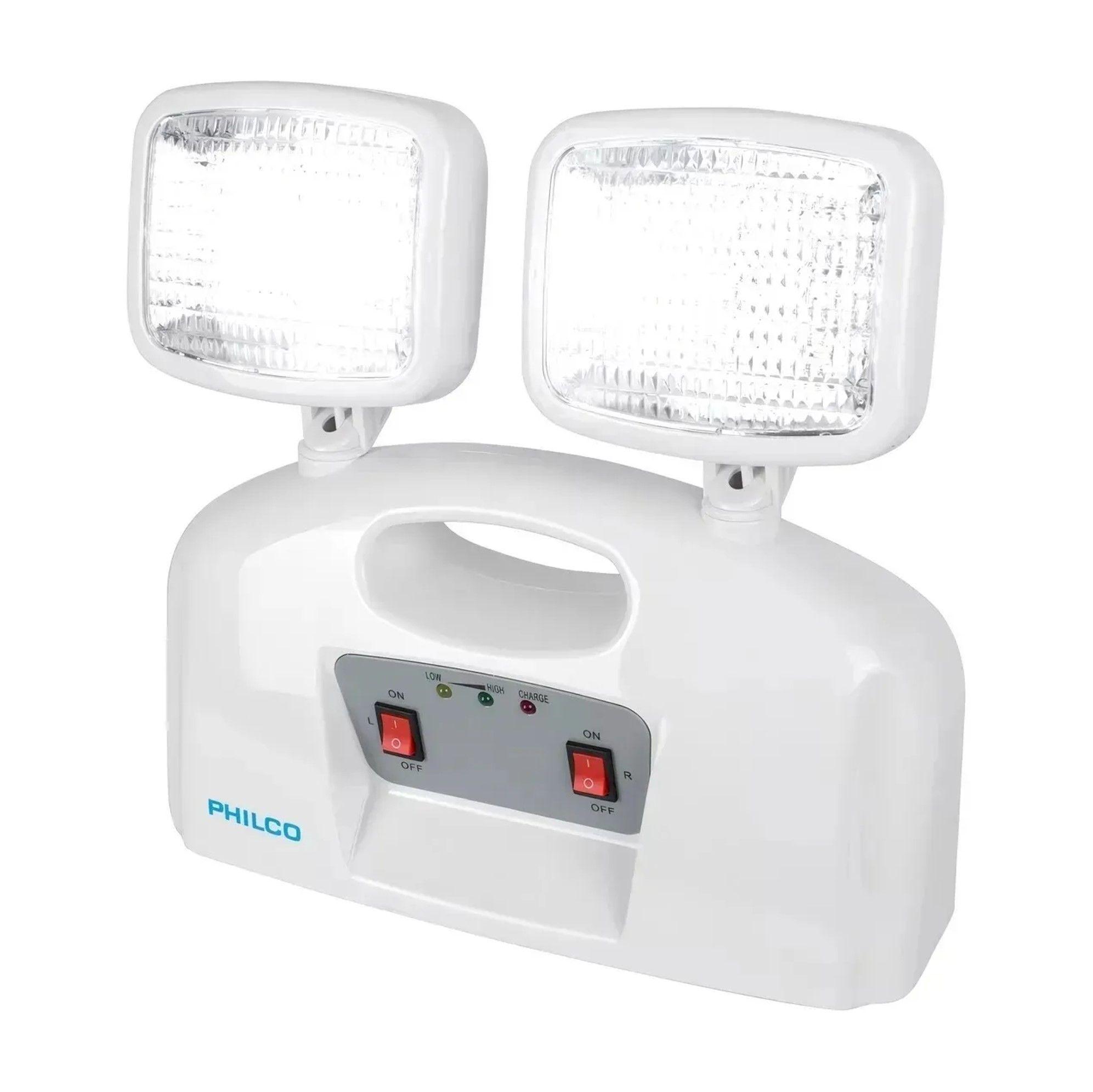 Lampara Luz De Emergencia 100w Philco Led 2 Focos-1