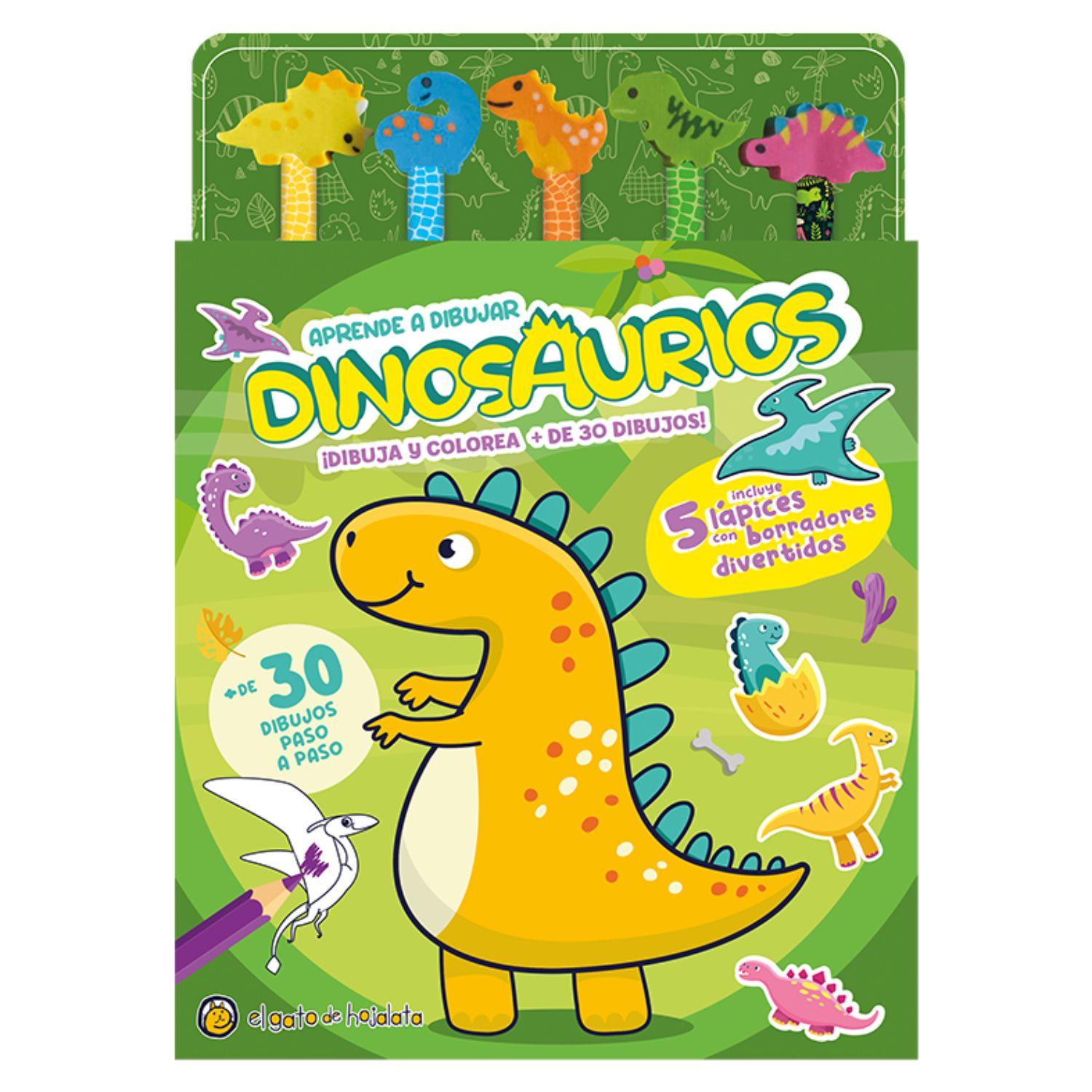 Lapices Y Borradores De Colores: Dinosaurios-0