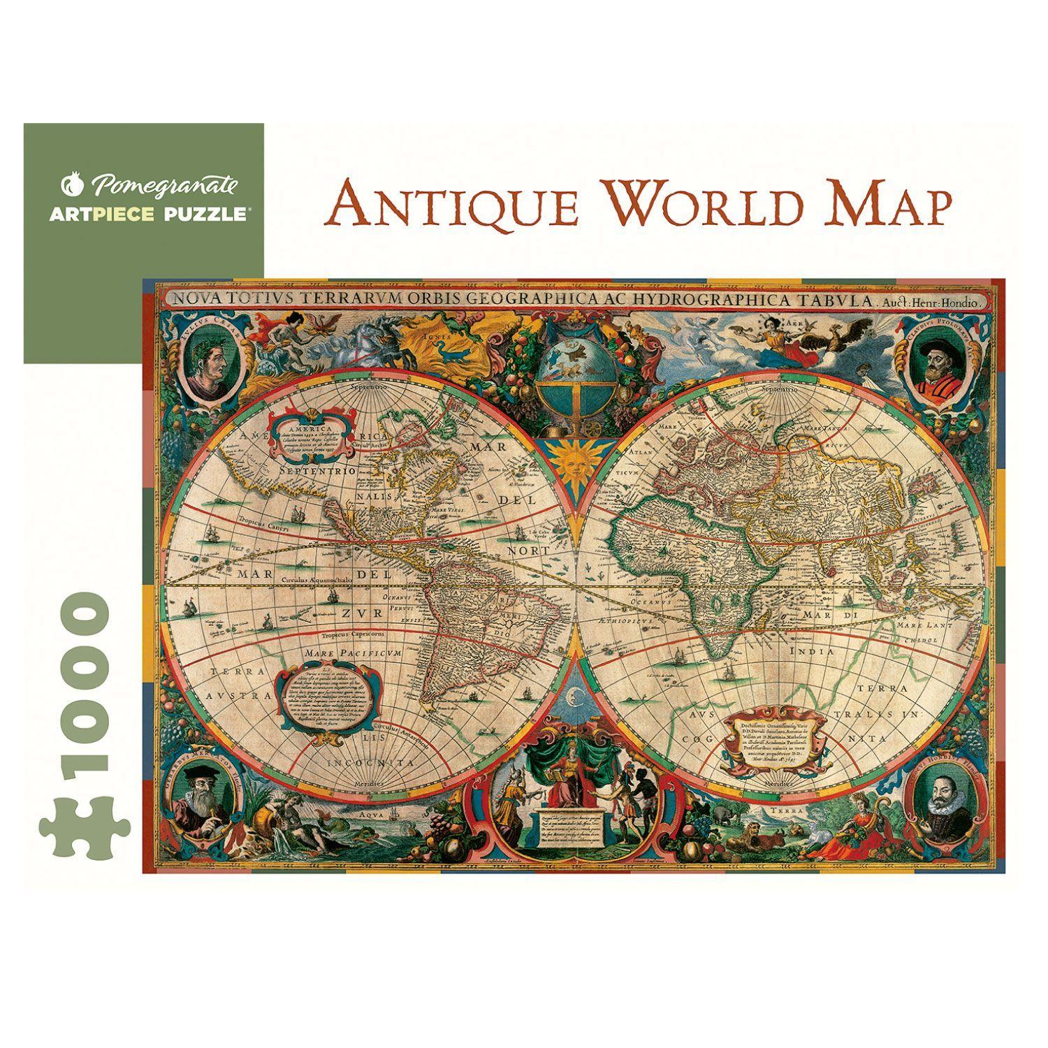 Rompecabeza Antique World Map - 1000 Piezas-0