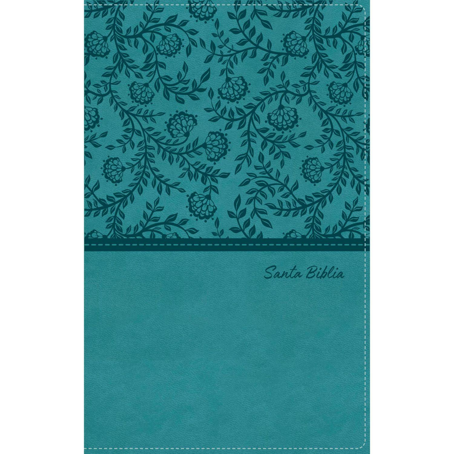 Biblia Reina Valera 1960 Ls Untra fina Letra Grande Turquesa con cierre-0