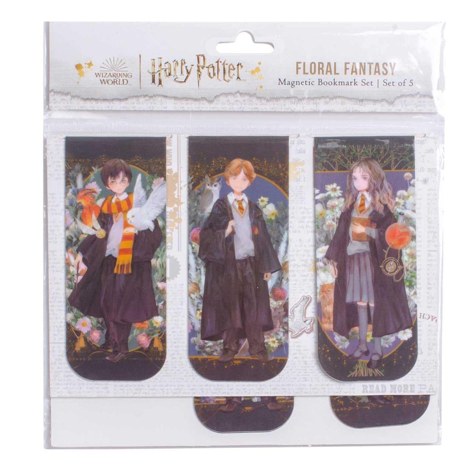 Harry Potter: Floral Fantasy Marcapaginas Magneticos (Set Of 5)-0