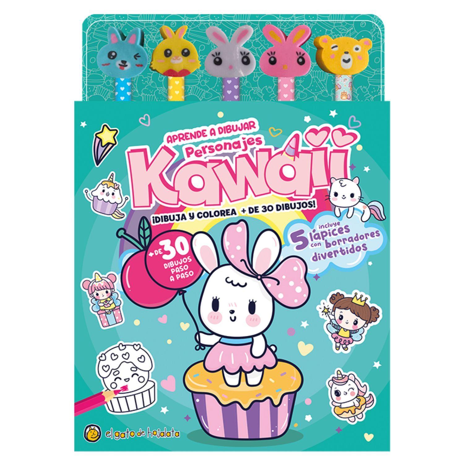 Lapices Y Borradores De Colores: Personajes Kawaii-0