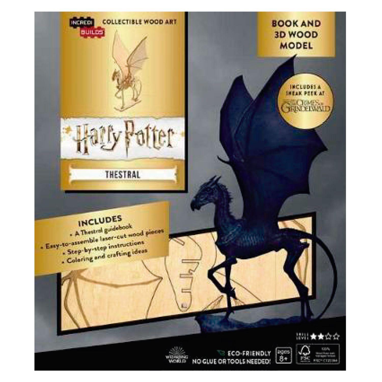 Harry Potter Thestral Libro y Modelo Armable En Madera-0