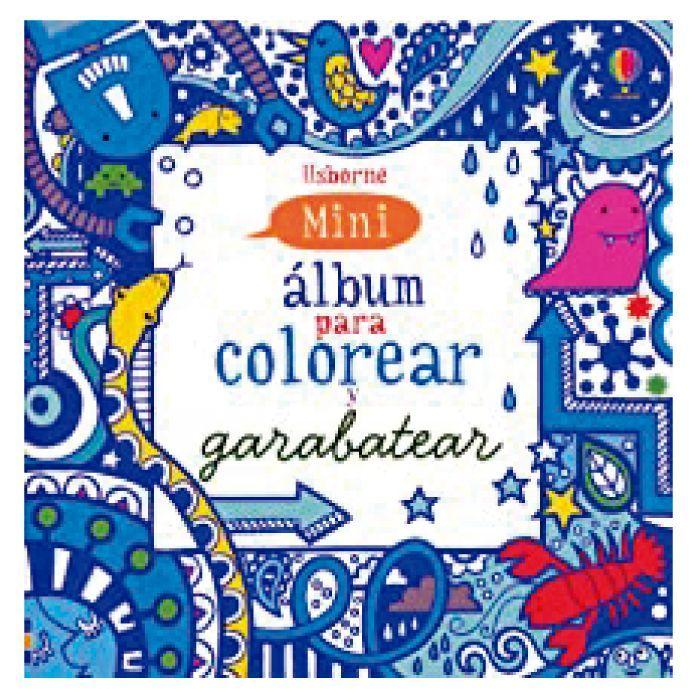 Mini Album Para Colorear y Garabatear ( Azul )-0