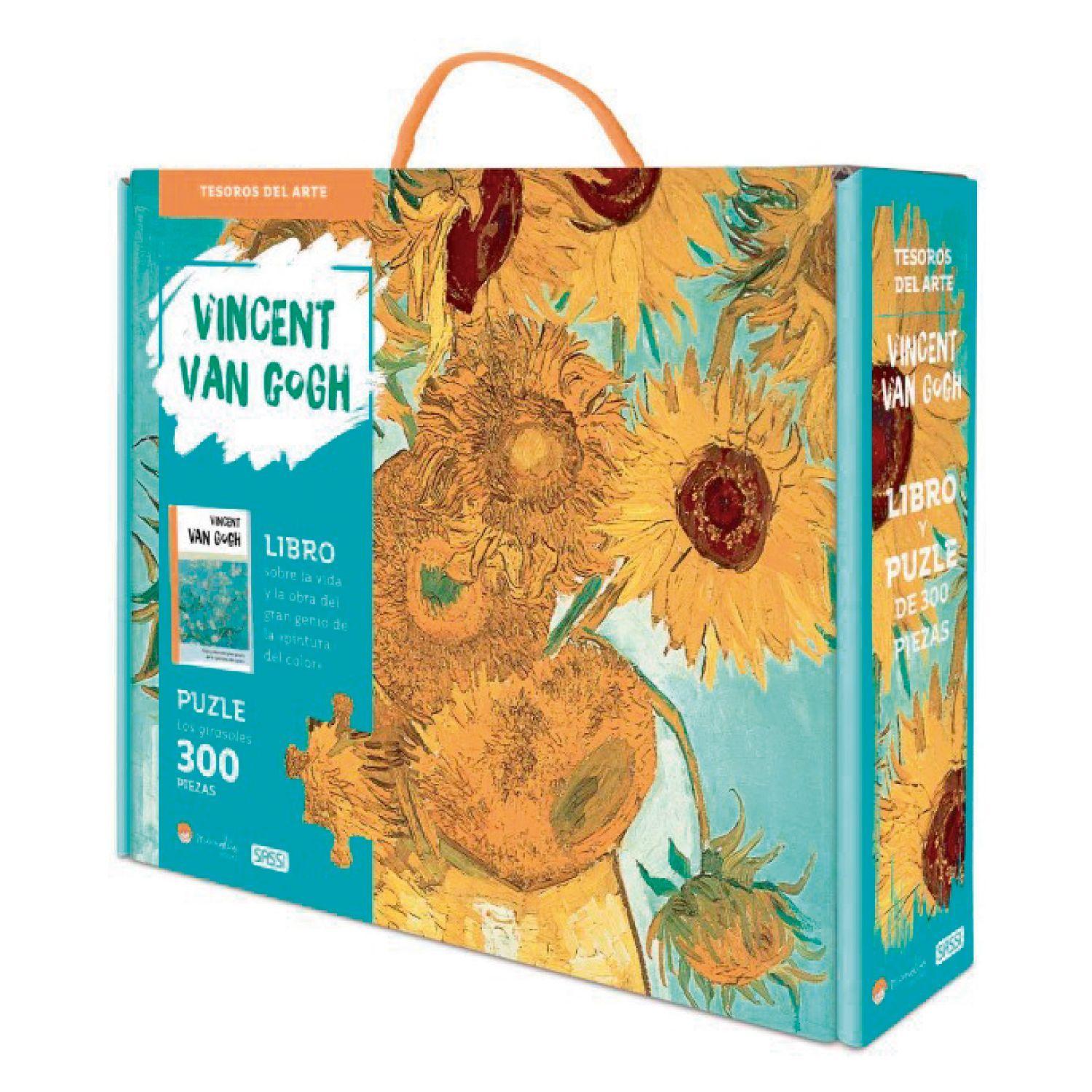 Libro y Puzzle Vicent Van Gogh Los Girasoles-0