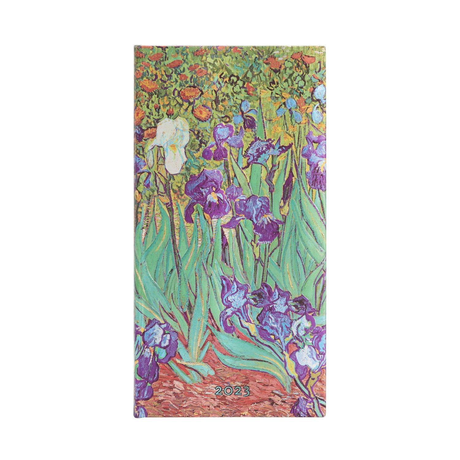 Agenda 2023 Van Gogh, Irises, Tapa Dura, Vista Semanal, Slim-0