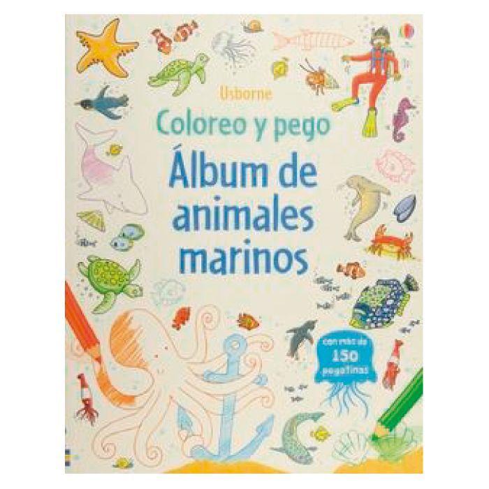 Album De Animales Marinos - Coloreo y Pego-1