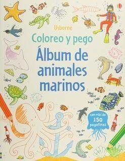 Album De Animales Marinos - Coloreo y Pego-0