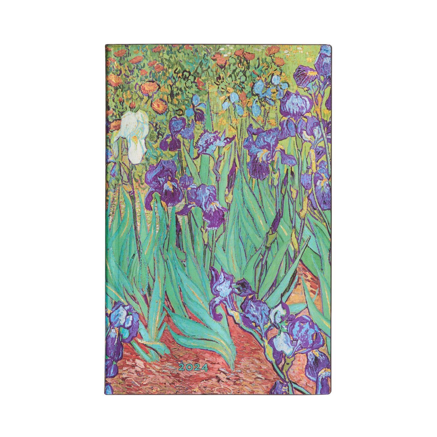 Agenda 2024 Van Gogh Los Lirios Irises, T.Flexible, Vista Semanal, Maxi-0