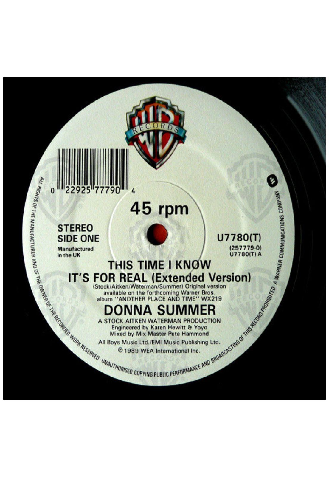 DONNA SUMMER - THIS TIME I KNOW IT'S FOR REAL (UK) | 12" MAXI SINGLE VINILO USADO-2