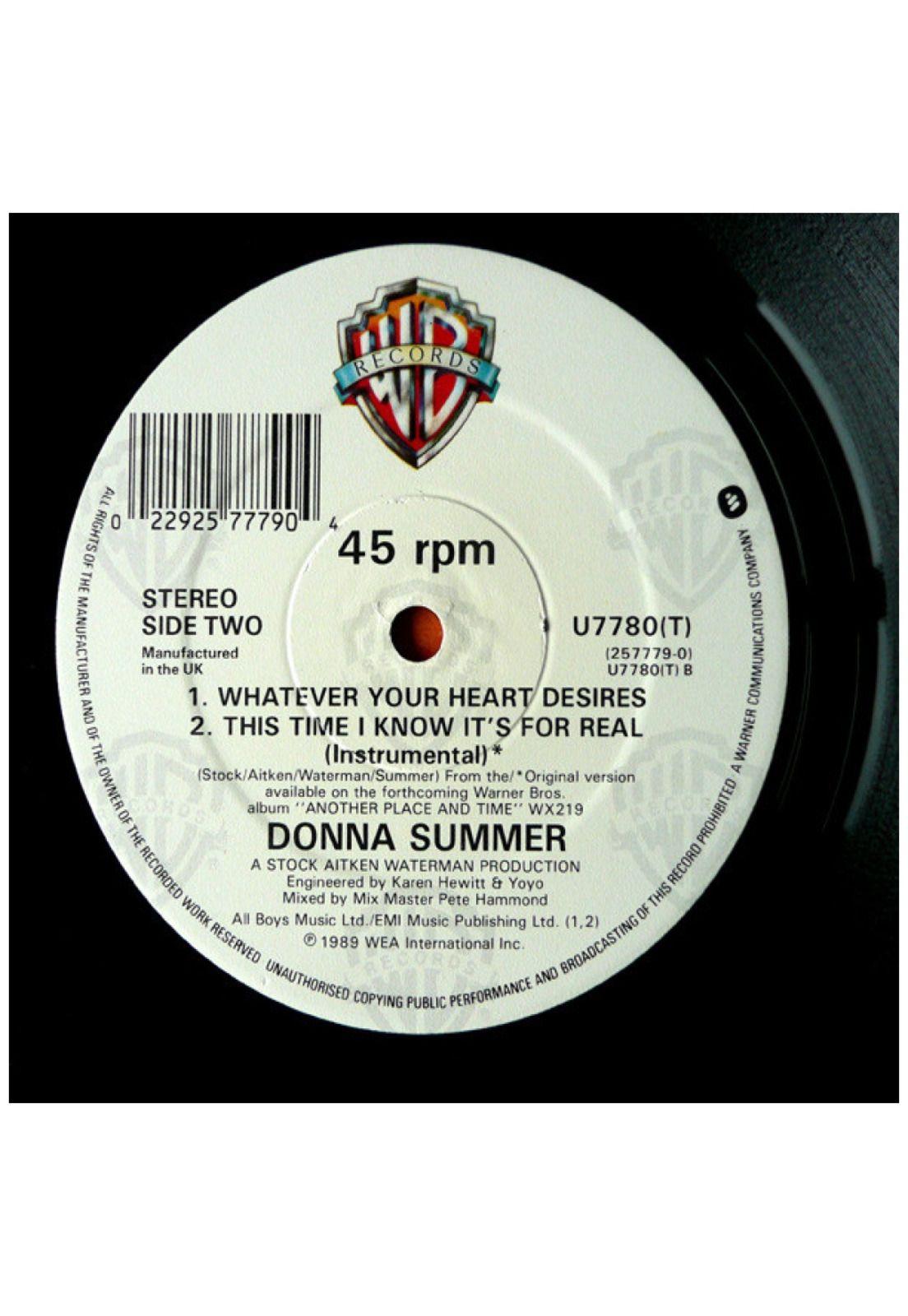 DONNA SUMMER - THIS TIME I KNOW IT'S FOR REAL (UK) | 12" MAXI SINGLE VINILO USADO-3