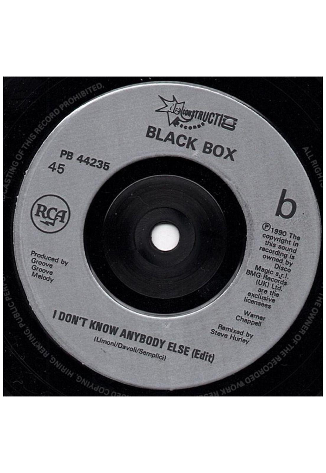 BLACK BOX - I DON'T KNOW ANYBODY ELSE/TOTAL MIX | 7" SINGLE USADO-3