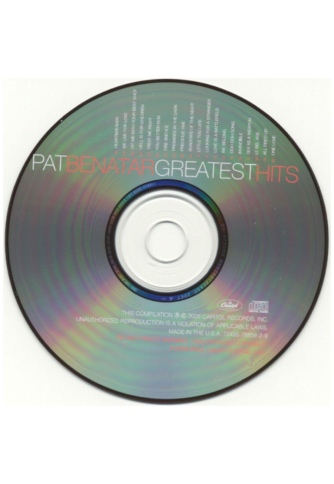 PAT BENATAR - GREATEST HITS | CD USADO-2