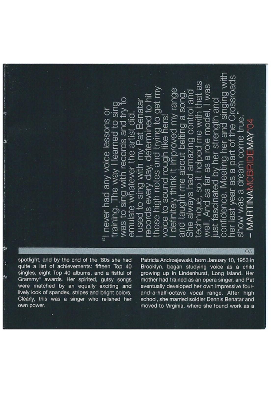 PAT BENATAR - GREATEST HITS | CD USADO-5