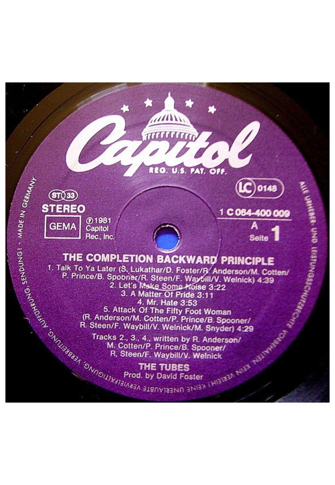 TUBES - THE COMPLETION BACKWARD PRINCIPLE | VINILO USADO-2