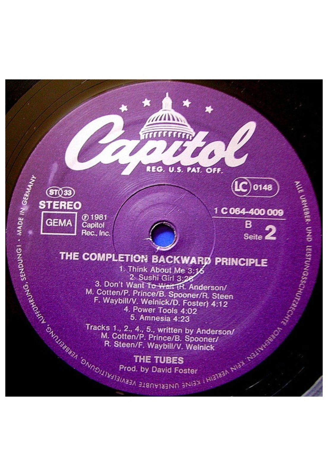 TUBES - THE COMPLETION BACKWARD PRINCIPLE | VINILO USADO-3