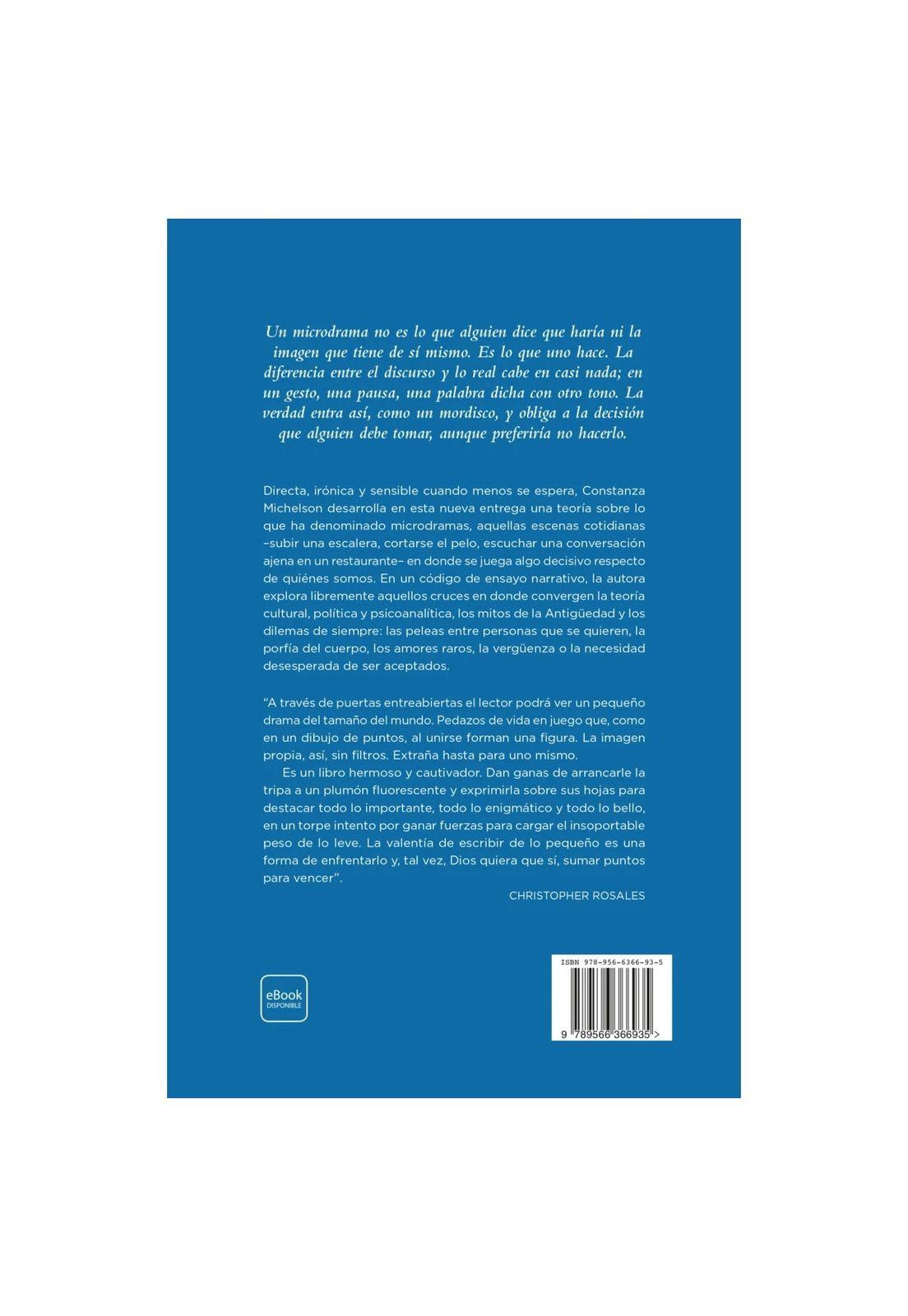 MICRODRAMAS (TAPA RÚSTICA) - CONSTANZA MICHELSON | LIBRO-1