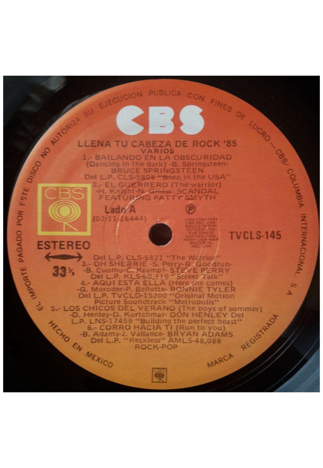 LLENA TU CABEZA DE ROCK - 1985 - VARIOS ARTISTAS | VINILO USADO-2