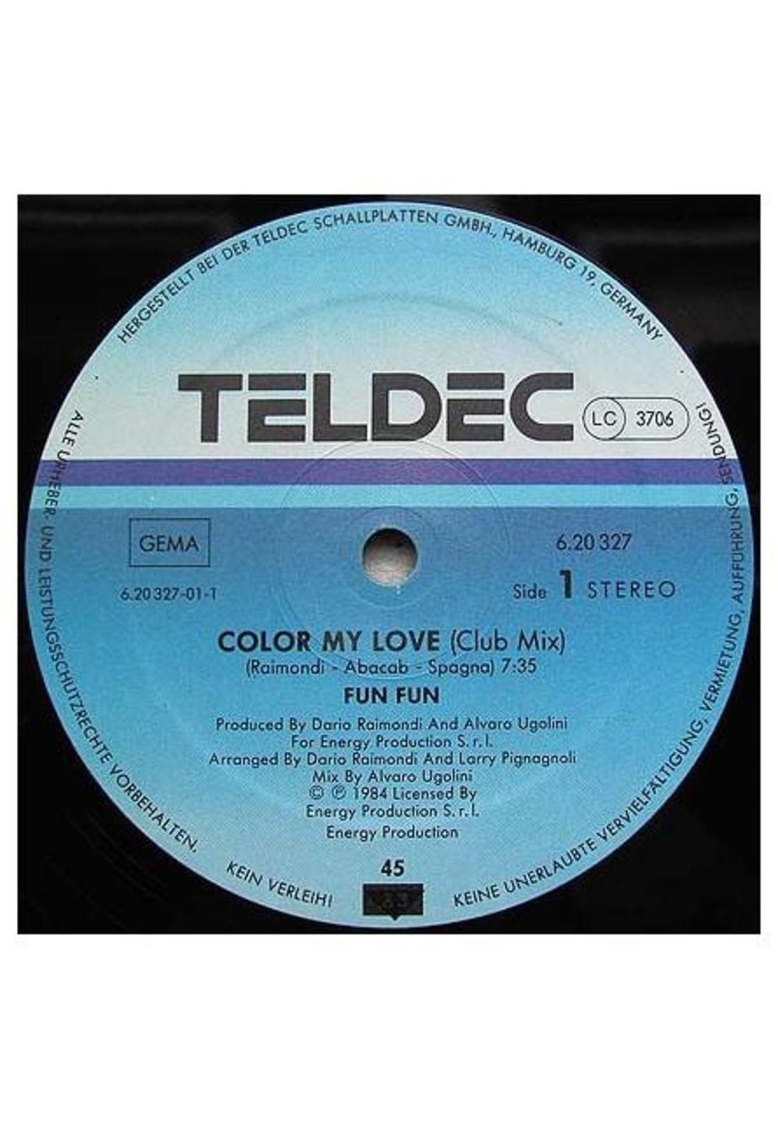 FUN FUN - COLOUR MY LOVE | 12" MAXI SINGLE USADO-2