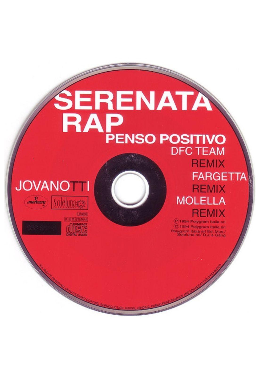 JOVANOTTI - SERENATA RAP/PENSO POSITIVO | CD SINGLE USADO-2