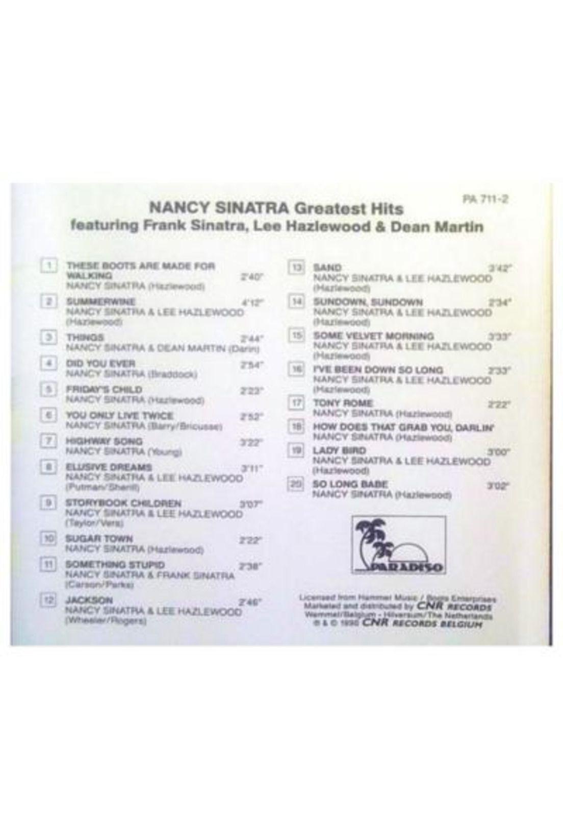 NANCY SINATRA - GREATEST HITS | CD-1