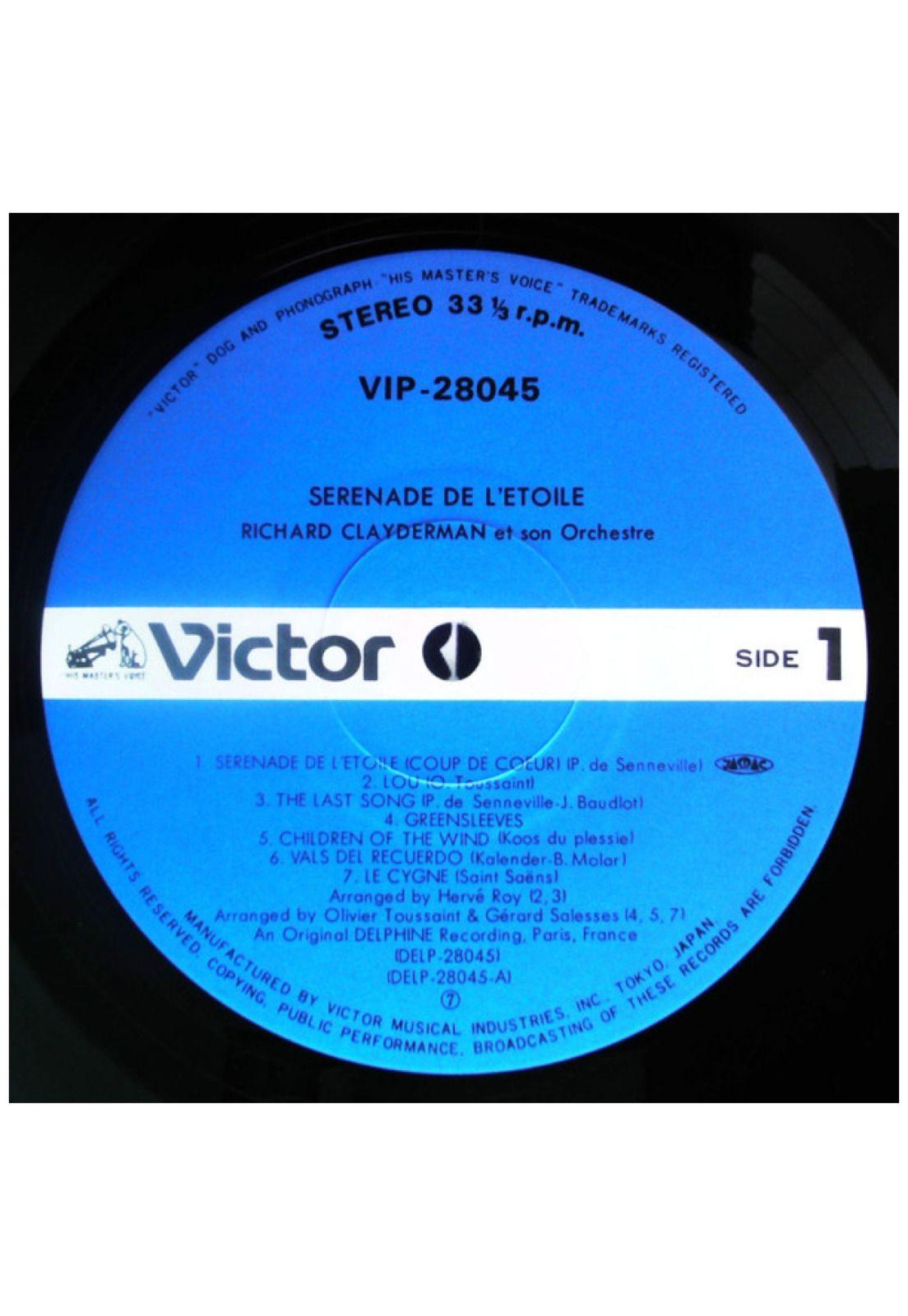 RICHARD CLAYDERMAN - SERENADE DE L'ETOILE (Coup De Coeur) (MADE IN JAPAN) | VINILO USADO-2